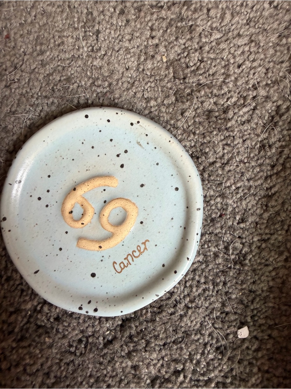 Astrological Cancer Trinket Dish in Light Blue